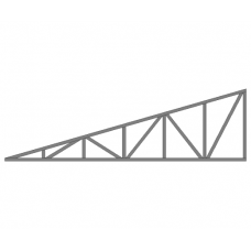 Ферма треугольная 60x60x3мм длина 5м высота 1.5м усиленная