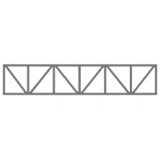 Ферма прямая 60x60x3мм длина 5м высота 1м усиленная Ферма прямая 60x60x3мм длина 5м высота 1м усиленная