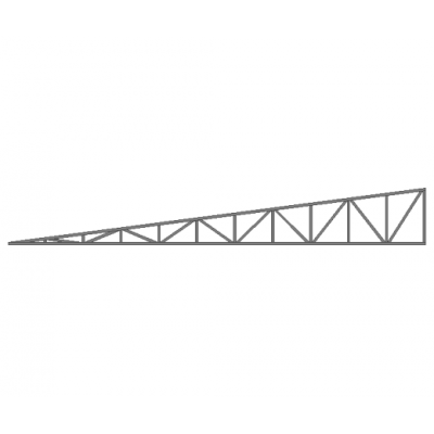 Ферма треугольная 60x60x3мм длина 11м высота 1.5м усиленная